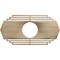 Ekena Millwork Chrysler Wood Fretwork Pierced Ceiling Medallion, Birch, 26"W x 13"H x 6 7/8"ID x 1/4"T CMWP26X13X0250CSBI - alternate 1